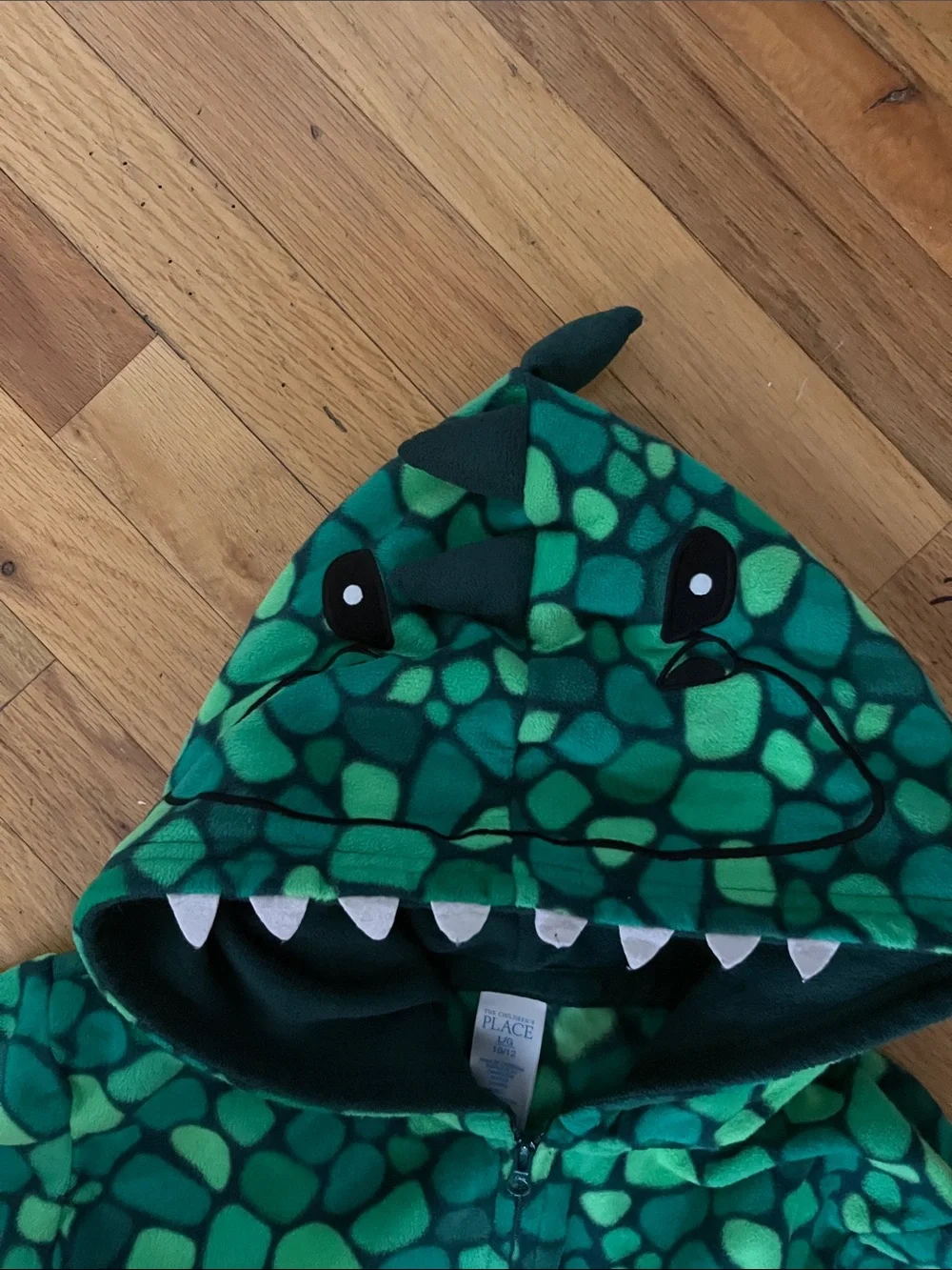 The Children's Place Green Dino-Print Hooded One-Piece